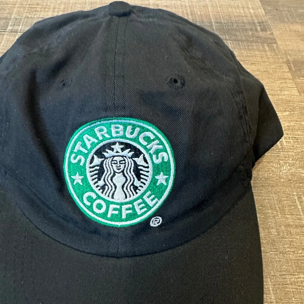 Starbucks Coffee Barista Uniform Hat Black Cotton Adjustable Cap Cintas 11380335 - Picture 2 of 5